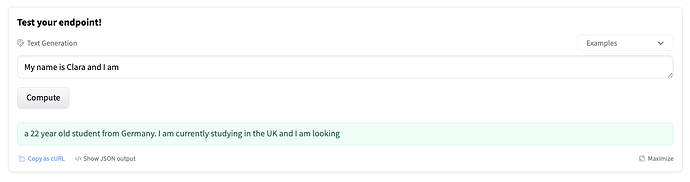 Test Inference Widget Test Inference Widget