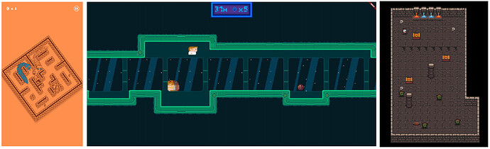 三款使用 Flame 构建的游戏示例：Tomb Toad、Gravity Runner 和 Bonfire